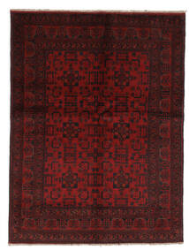  Orientalisk Afghan Khal Mohammadi Matta 145X200 Svart/Mörkröd Ull, Afghanistan Carpetvista