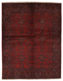  Oriental Afghan Khal Mohammadi Rug 151X198 Black/Dark Red Wool, Afghanistan Carpetvista