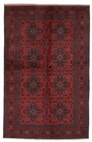 125X202 絨毯 アフガン Khal Mohammadi オリエンタル ブラック/ダークレッド (ウール, アフガニスタン) Carpetvista