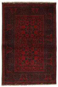 101X148 Χαλι Afghan Khal Mohammadi Ανατολής Μαύρα/Σκούρο Κόκκινο (Μαλλί, Αφγανικά) Carpetvista
