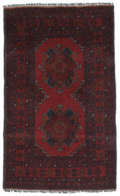 Afghan Khal Mohammadi Rug 74X123 Black/Dark Red Wool, Afghanistan Carpetvista