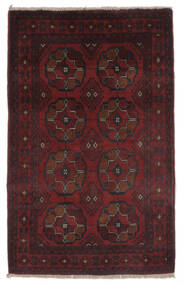 絨毯 アフガン Khal Mohammadi 78X127 ブラック/ダークレッド (ウール, アフガニスタン)