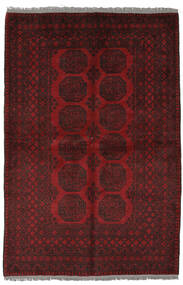 156X232 Tappeto Afghan Fine Orientale Nero/Rosso Scuro (Lana, Afghanistan) Carpetvista