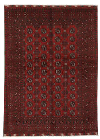 Afghan Fine Teppich 169X234 Schwarz/Dunkelrot Wolle, Afghanistan Carpetvista