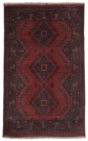Afghan Khal Mohammadi Teppich 75X122 Schwarz/Dunkelrot Wolle, Afghanistan Carpetvista