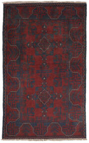Afghan Khal Mohammadi Rug 74X123 Black/Dark Red Wool, Afghanistan Carpetvista