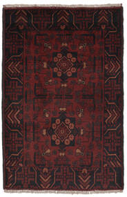 Afghan Khal Mohammadi Rug 77X124 Black/Dark Red Wool, Afghanistan Carpetvista