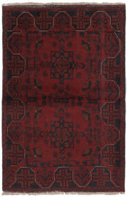 83X124 Afghan Khal Mohammadi Teppich Orientalischer Schwarz/Dunkelrot (Wolle, Afghanistan) Carpetvista