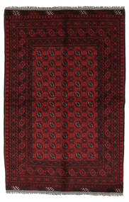 Tappeto Afghan Fine 156X230 Nero/Rosso Scuro (Lana, Afghanistan)