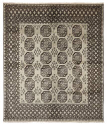  Orientalischer Afghan Fine Teppich 251X295 Braun/Schwarz Großer Wolle, Afghanistan Carpetvista