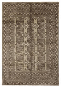 202X291 Afghan Fine Rug Oriental Brown/Black (Wool, Afghanistan) Carpetvista