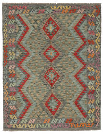 絨毯 オリエンタル キリム アフガン オールド スタイル 154X198 ダークイエロー/茶色 (ウール, アフガニスタン)