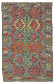 102X157 Kelim Afghan Old Stil Teppich Orientalischer Dunkelgelb/Dunkelrot (Wolle, Afghanistan) Carpetvista