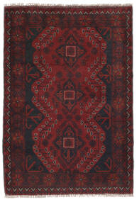絨毯 アフガン Khal Mohammadi 81X120 ブラック/ダークレッド (ウール, アフガニスタン)