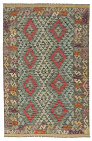  Kilim Afghan Old Style Tapis 125X191 De Laine Vert Foncé/Marron Petit Carpetvista