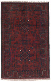 Afghan Khal Mohammadi Teppe 72X120 Svart/Mørk Rød Ull, Afghanistan Carpetvista