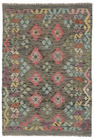  Kelim Afghan Old Style Matot 103X150 Ruskea/Tummankeltainen Carpetvista