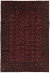 191X285 Afghan Fine Teppich Orientalischer Schwarz (Wolle, Afghanistan) Carpetvista
