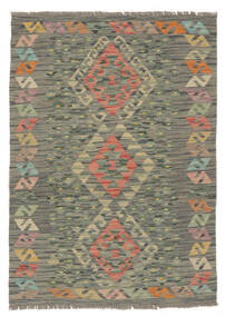  Kilim Afghan Old Style Rug 87X123 Wool Dark Green/Brown Small Carpetvista