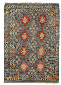  103X145 Kilim Afghan Old Style Rug Brown/Black Afghanistan Carpetvista