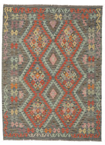 149X200 Tapis D'orient Kilim Afghan Old Style Marron/Jaune Foncé (Laine, Afghanistan) Carpetvista