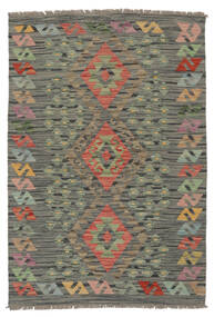  Kilim Afegão Old Style Tapete 85X125 Lã Verde Escuro/Castanho Pequeno Carpetvista
