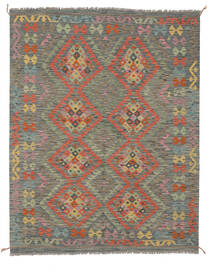 Kilim Afghan Old Style Rug 151X193 Brown/Dark Green Wool, Afghanistan Carpetvista