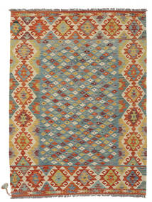149X200 Kelim Afghan Old Style Matot Matto Itämainen Tummanpunainen/Vihreä (Villa, Afganistan) Carpetvista