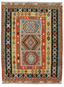 Kilim Afghan Old Style Rug 148X197 Brown/Dark Red Wool, Afghanistan Carpetvista