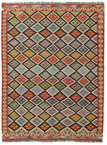  Orientalsk Kelim Afghan Old Style Teppe 150X200 Brun/Mørk Rød Ull, Afghanistan Carpetvista