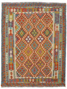  Kilim Afegão Old Style Tapete 150X190 Lã Castanho/Vermelho Escuro Pequeno Carpetvista