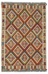 127X188 Kelim Afghan Old Style Matot Matto Itämainen Ruskea/Beige (Villa, Afganistan) Carpetvista