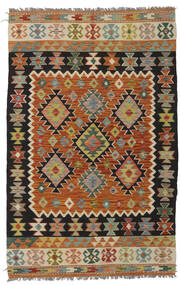  Kelim Afghan Old Style Matot 122X190 Musta/Tummanpunainen Carpetvista