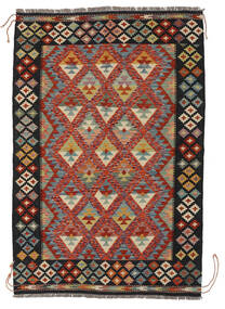 129X190 Kelim Afghan Old Style Vloerkleed Oosters Donkerrood/Zwart (Wol, Afghanistan) Carpetvista