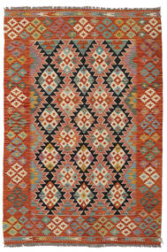 125X184 Kelim Afghan Old Style Matot Matto Itämainen Tummanpunainen/Ruskea (Villa, Afganistan) Carpetvista