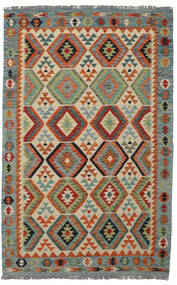  Kelim Afghan Old Style Matot 126X196 Tummanvihreä/Tummanpunainen Carpetvista