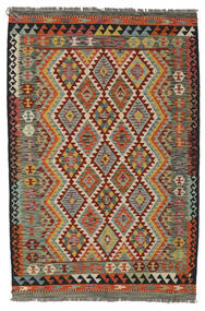  Kelim Afghan Old Style Matot 127X184 Tummanpunainen/Tummanvihreä Carpetvista