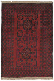  Afghan Khal Mohammadi Matot 75X111 Villamatto Musta/Tummanpunainen Pieni Matto Carpetvista
