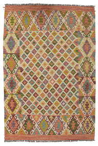  Kelim Afghan Old Style Matot 133X194 Ruskea/Beige Carpetvista