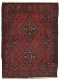 Afghan Khal Mohammadi Matot 82X110 Villamatto Musta/Tummanpunainen Pieni Matto Carpetvista