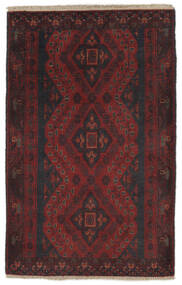Afghan Khal Mohammadi Rug 75X121 Black/Dark Red Wool, Afghanistan Carpetvista