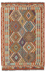 126X189 Small Kilim Afghan Old Style Rug Wool, Carpetvista