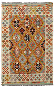 Kelim Afghan Old Style Teppe 125X188 Brun/Beige Ull, Afghanistan Carpetvista