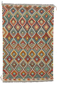 Kelim Afghan Old Style Tæppe 127X190 Brun/Sort Uld, Afghanistan Carpetvista