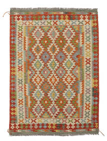 131X182 Kilim Afghan Old Style Rug Oriental Brown/Dark Red (Wool, Afghanistan) Carpetvista