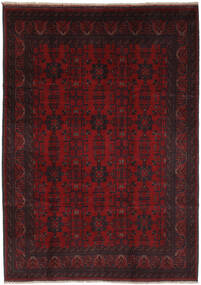 絨毯 オリエンタル アフガン Khal Mohammadi 203X297 ブラック/ダークレッド (ウール, アフガニスタン)
