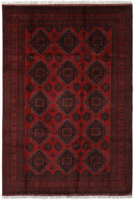 絨毯 オリエンタル アフガン Khal Mohammadi 202X295 ブラック/ダークレッド (ウール, アフガニスタン)