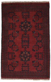Afghan Khal Mohammadi Matot Matto 77X121 Musta/Tummanpunainen Villa, Afganistan Carpetvista