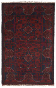 絨毯 アフガン Khal Mohammadi 78X120 ブラック/ダークレッド (ウール, アフガニスタン)