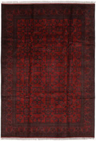 絨毯 オリエンタル アフガン Khal Mohammadi 201X292 ブラック/ダークレッド (ウール, アフガニスタン)